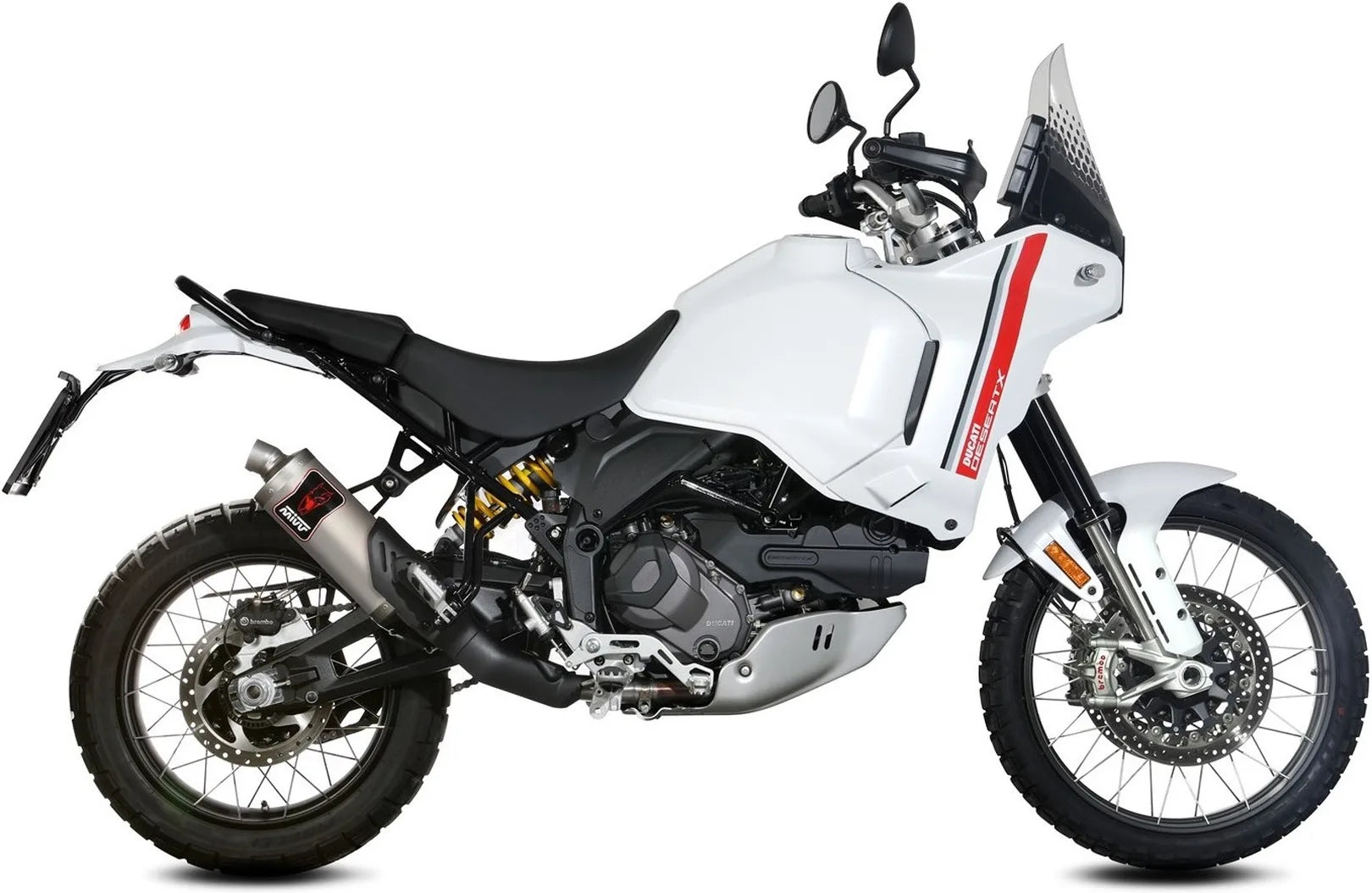 Auspuffendstück Mit Geräuschzulassung Dakar Titan - Mivv Kompatibel Mit Ducati Desert-X (2022-2024)