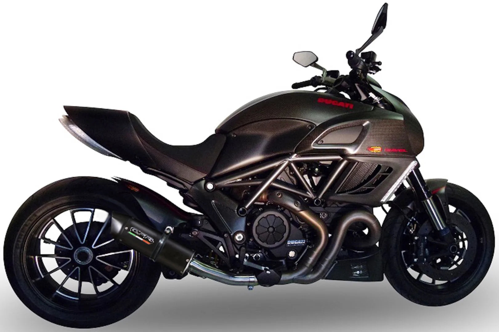 Auspuffendrohr Ohne Geräuschzulassung Furore Alu Schwarz - Gpr Kompatibel Mit Ducati Diavel 1198 (2011-2016)