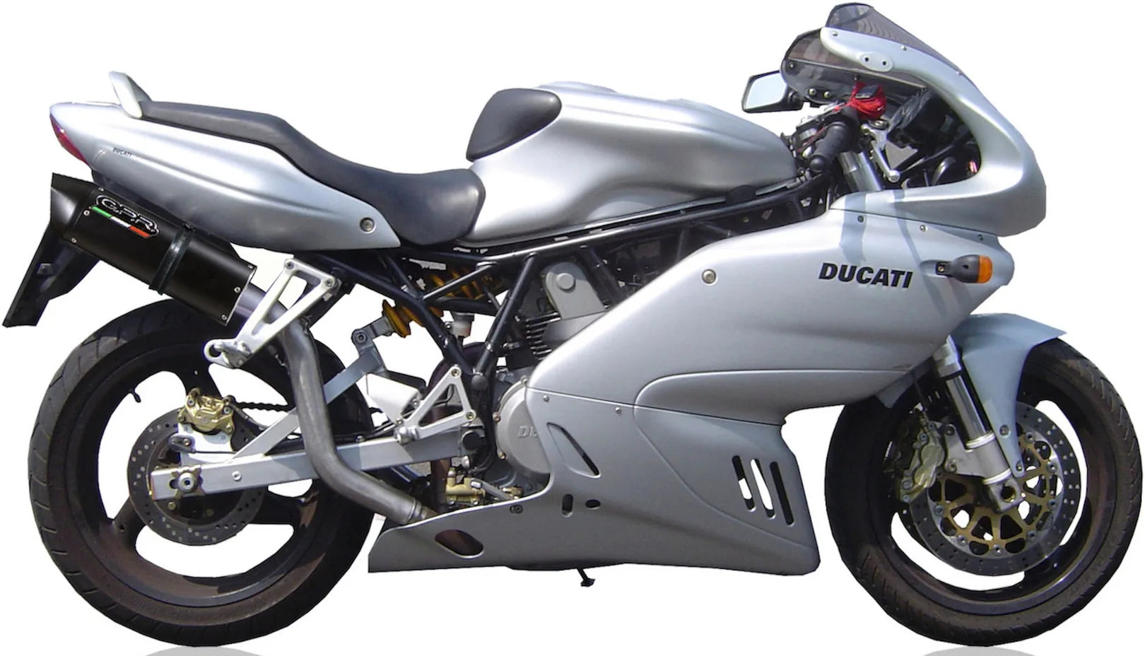 Doppelauspuffanlage Mit Geräuschzulassung Furore Alu Schwarz - Gpr Kompatibel Mit Ducati Super Sport 900 S (2002-2007)