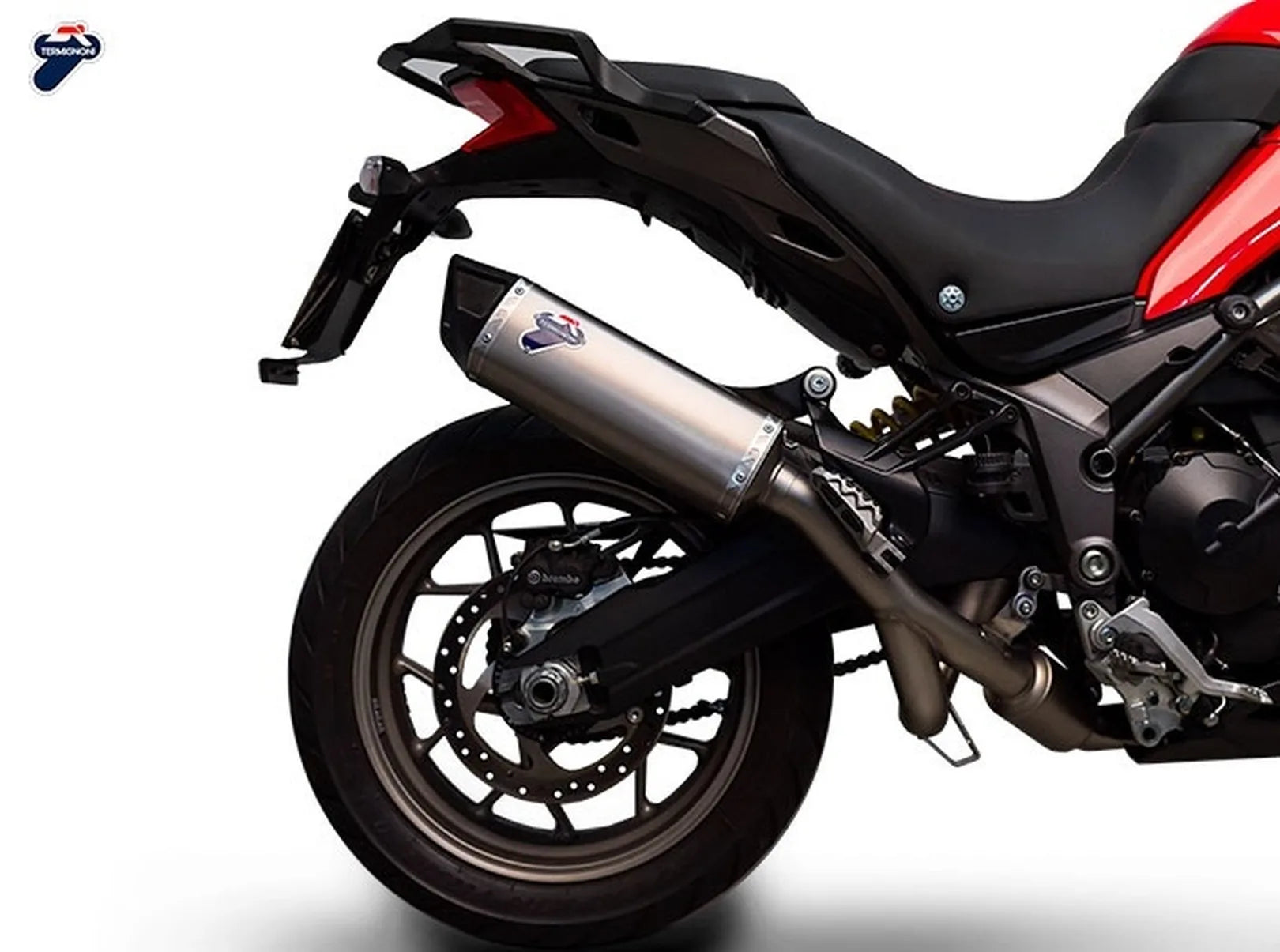 Auspuffendrohr Ohne Geräuschzulassung Force Titan Aluminium Cap - Termignoni Kompatibel Mit Ducati Multistrada 950 (2016-2019)
