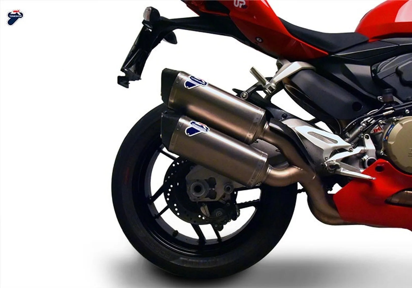 Doppelauspuffanlage Ohne Katalysator Mit Geräuschzulassung Force Titan Carbon Cap - Termignoni Kompatibel Mit Ducati Panigale 959 (2016-2019)