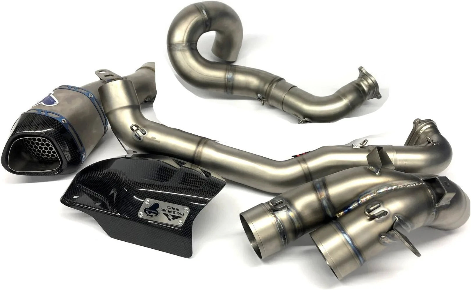 Komplette Auspuffanlage Ohne Geräuschzulassung Full Titan Carbon Cap - Termignoni Kompatibel Mit Ducati Multistrada 1260 (2018-2020)