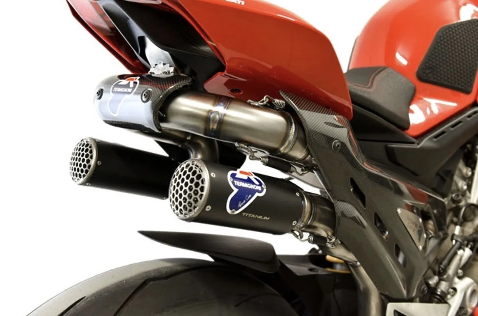 Auspuffendrohr Ohne Geräuschzulassung Wsbk Replica Full Titan Schwarz Carbon Cap - Termignoni Kompatibel Mit Ducati Panigale V4 (2018-2023)