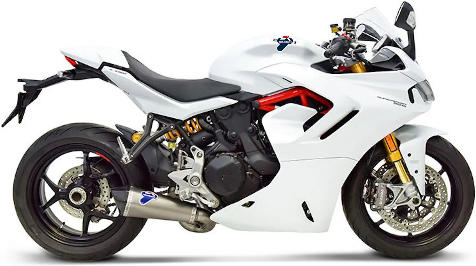Auspuffendrohr Ohne Geräuschzulassung Scream Titan Carbon Cap - Termignoni Kompatibel Mit Ducati Supersport 950 (2021-2022)