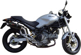 Dual Exhaust System With Sound Certification Furore Aluminium Black - Gpr Compatible With Ducati Monster 1000 (2003-2005)
