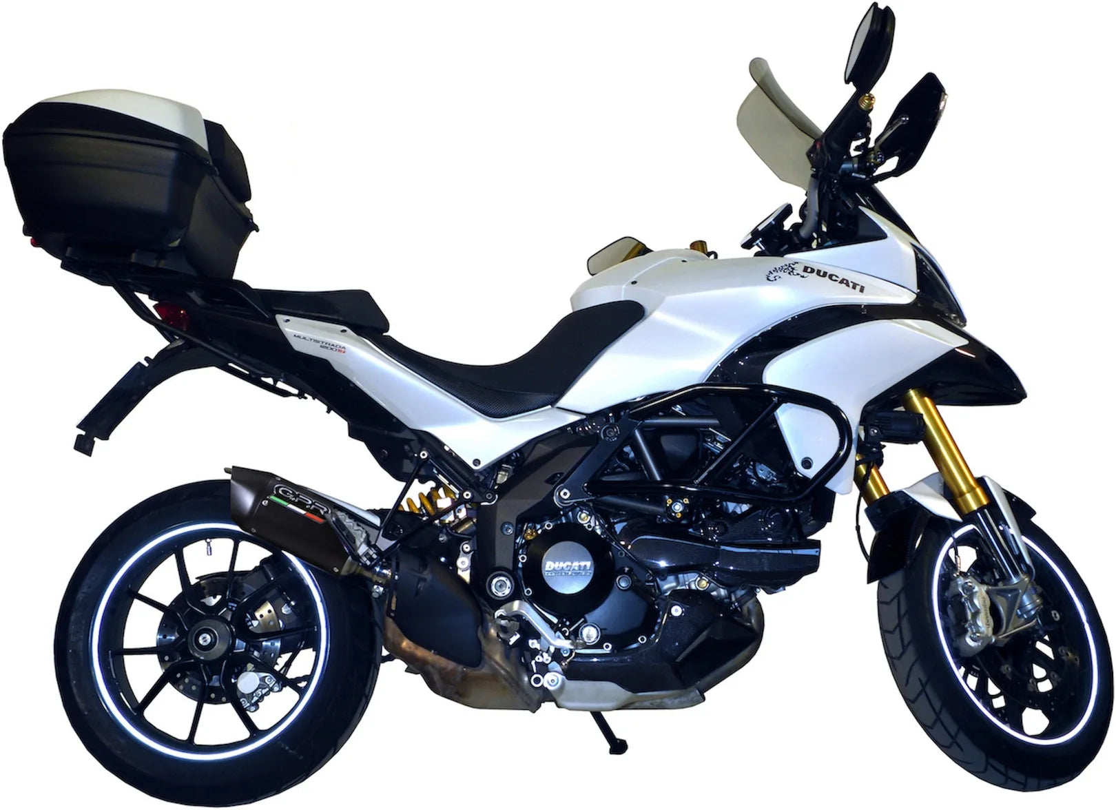 Katalysiertes Auspuffendstück Mit Geräuschzulassung Furore Alu Schwarz - Gpr Kompatibel Mit Ducati Multistrada 1200 (2010-2014)