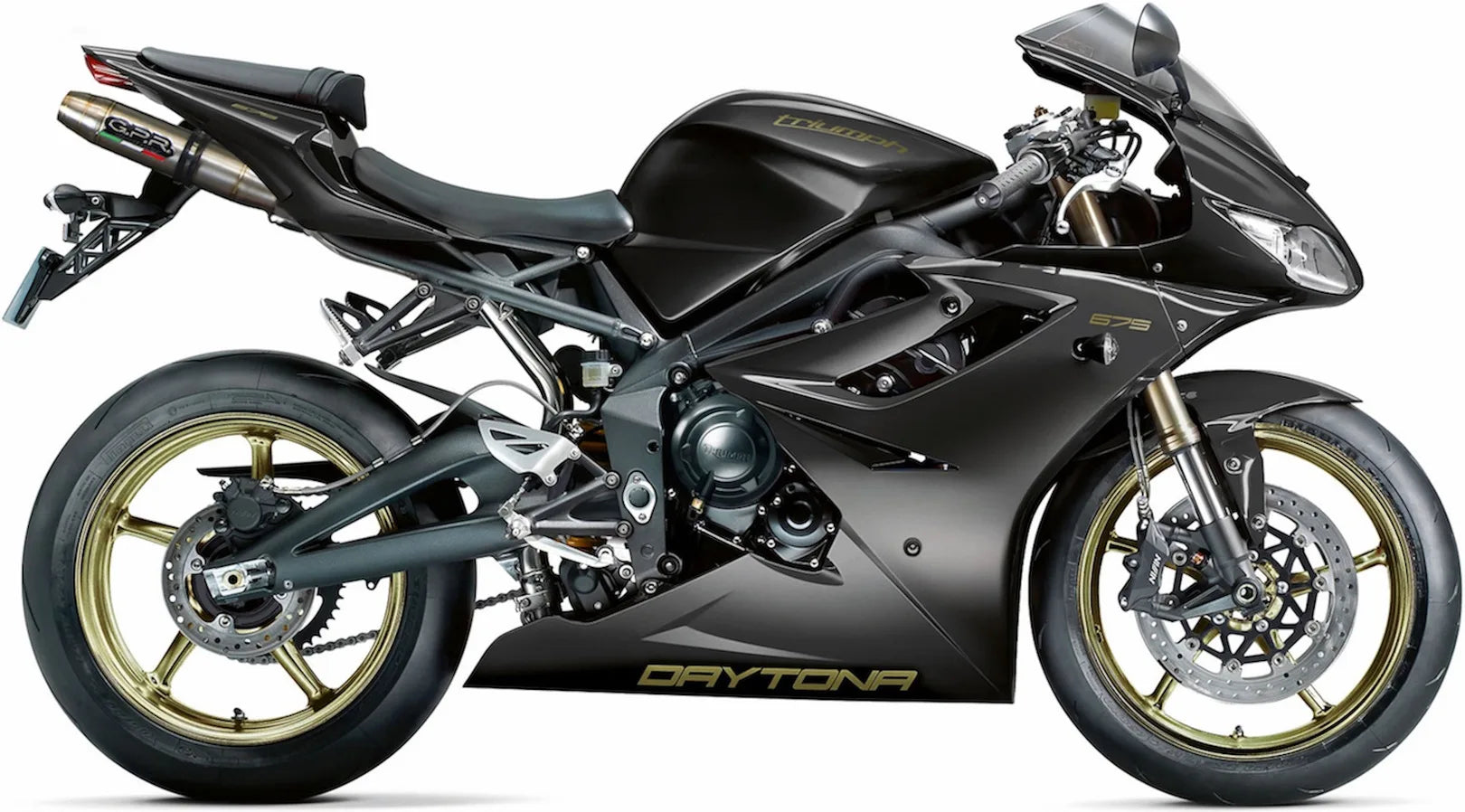 Katalysiertes Auspuffendstück Mit Geräuschzulassung Deeptone Edelstahl - Gpr Kompatibel Mit Triumph Daytona 675 (2009-2012)
