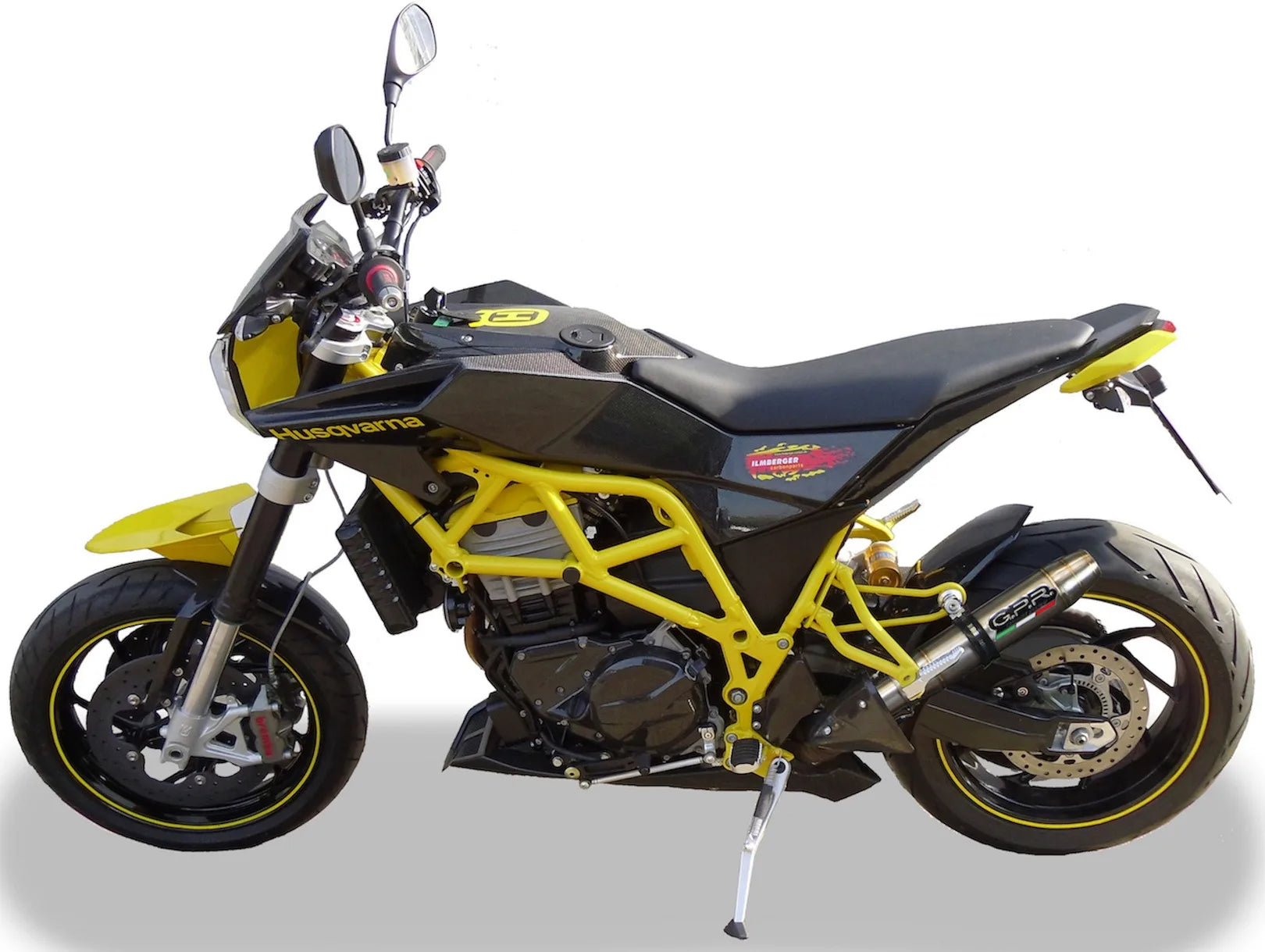 Auspuffendrohr Ohne Geräuschzulassung Deeptone Edelstahl - Gpr Kompatibel Mit Husqvarna Nuda 900 - R (2012-2013)