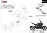 Auspuffendstück Mit Geräuschzulassung Double Gun Stahl Schwarz - Mivv Kompatibel Mit Benelli 502 C (2019-2024)