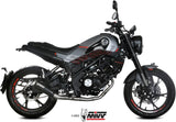 Komplette Abgasanlage Mit Katalysator Und Geräuschzulassung X-M1 Stahl Schwarz - Mivv Kompatibel Mit Benelli Leoncino 125 (2022-2024)