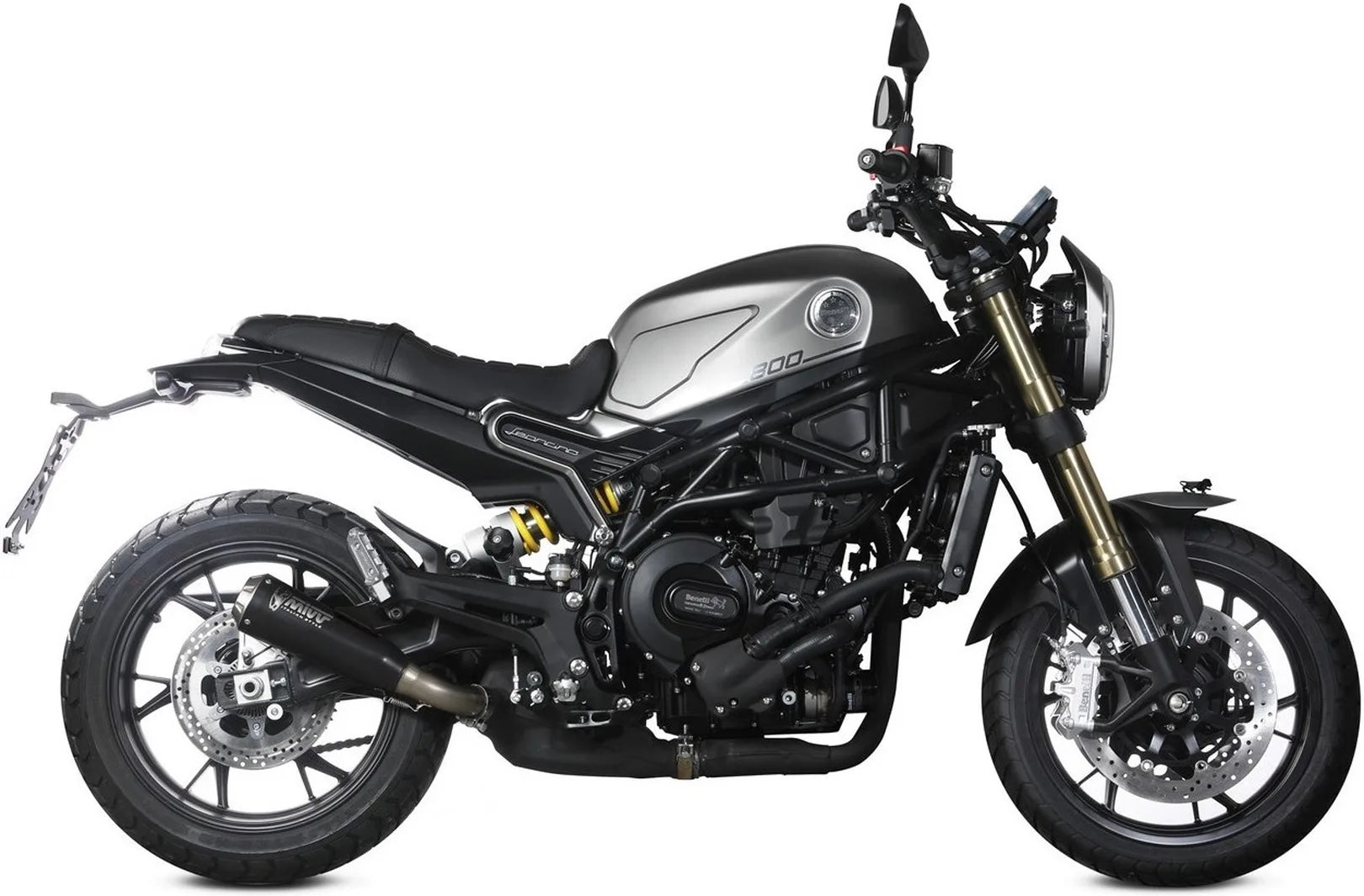 Auspuffendstück Mit Geräuschzulassung X-M1 Stahl Schwarz - Mivv Kompatibel Mit Benelli Leoncino 800 (2022-2024)