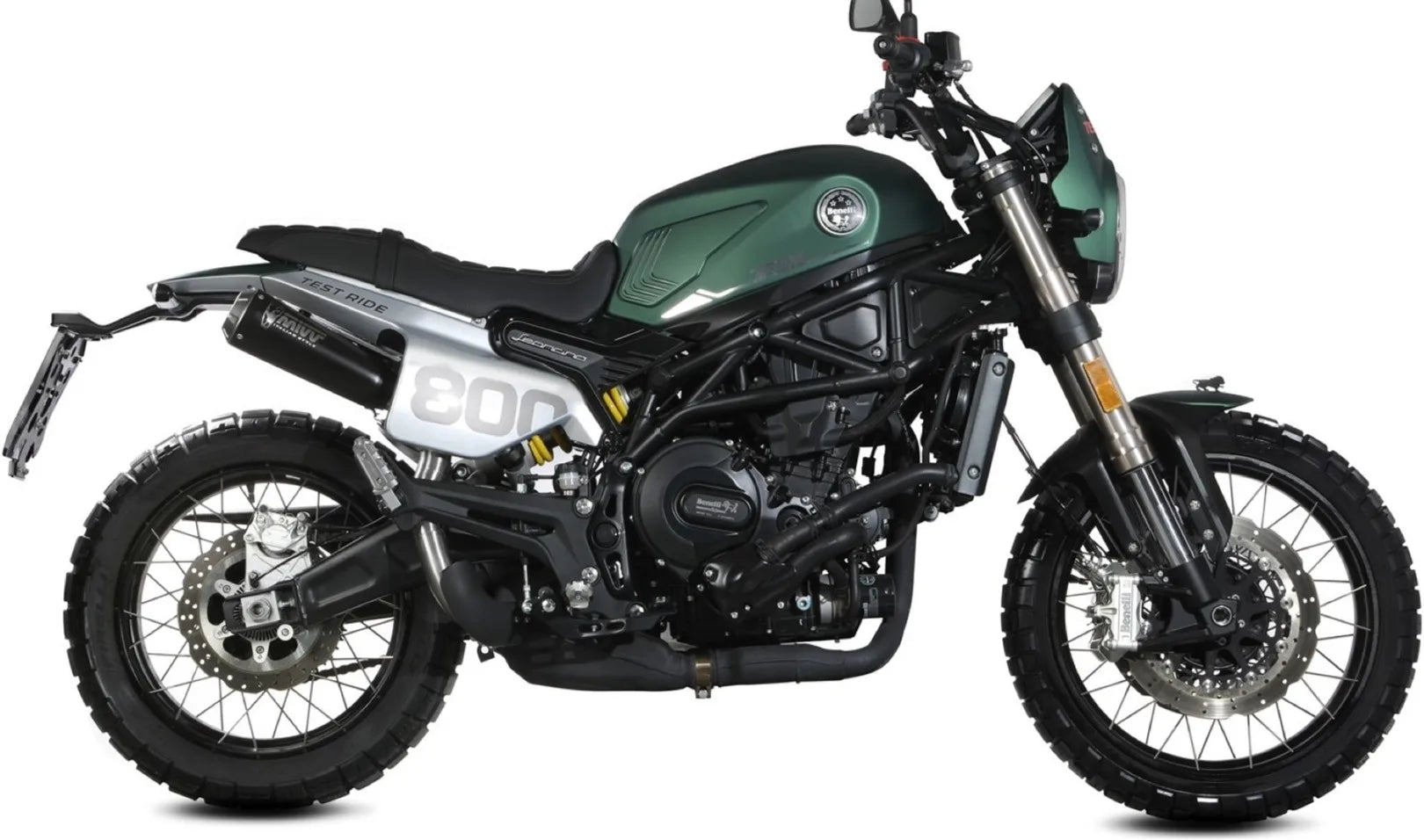 Auspuffendstück Ohne Katalysator Und Mit Geräuschzulassung X-M1 Stahl Schwarz - Mivv Kompatibel Mit Benelli Leoncino 800 Trail (2022-2024)