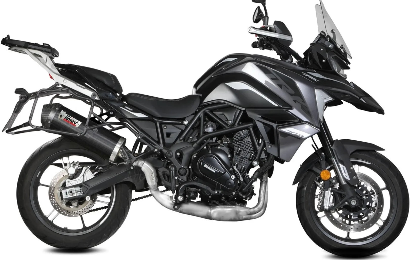 Auspuffendstück Mit Geräuschzulassung Oval Carbon Carbon - Mivv Kompatibel Mit Benelli Trk 702 - X (2023-2024)