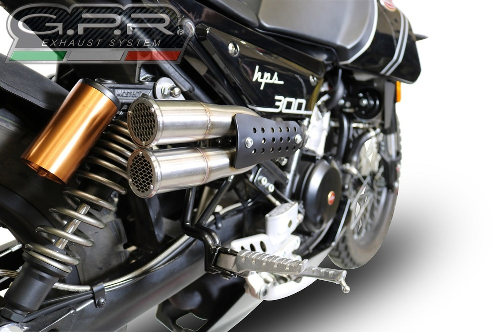 Exhaust Tip With Noise Certification F205 Stainless Steel - Gpr Compatible With Fb Mondial Hps 300 (2018-2021)