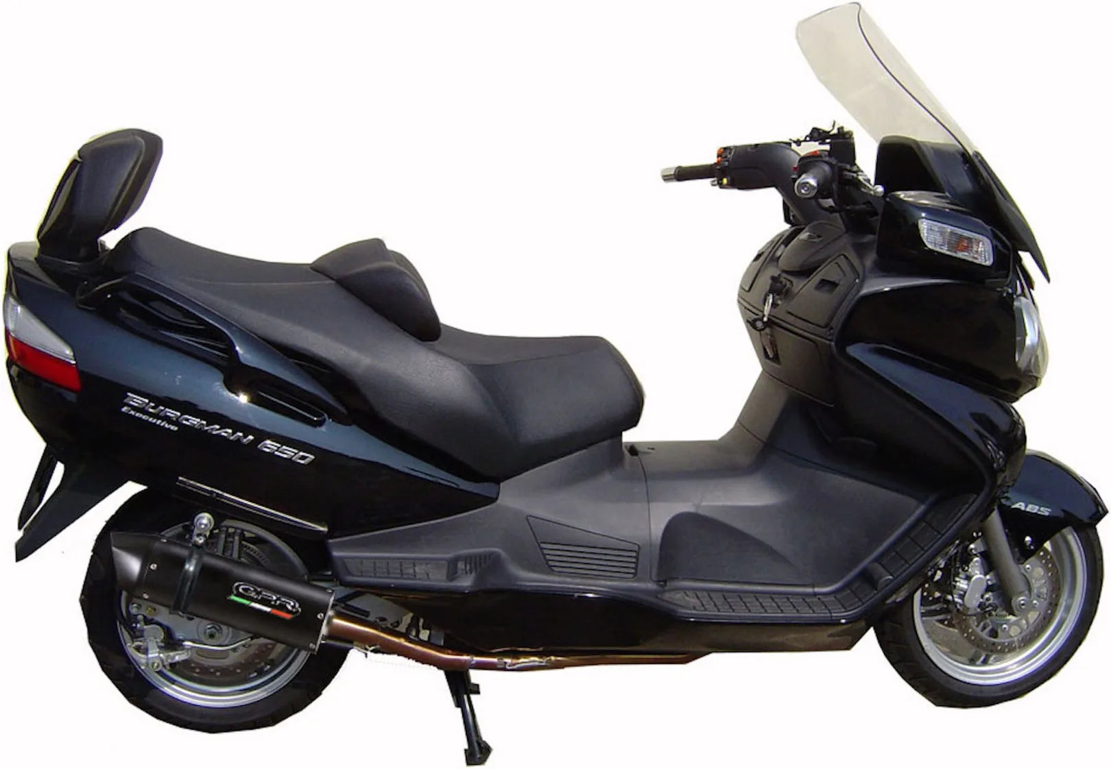 Komplette Abgasanlage Mit Katalysator Und Geräuschzulassung Furore Alu Schwarz - Gpr Kompatibel Mit Suzuki An 650 Burgman (2002-2012)