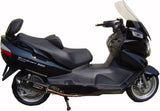 Komplette Auspuffanlage Ohne Katalysator Und Mit Geräuschzulassung Furore Alu Schwarz - Gpr Kompatibel Mit Suzuki An 650 Burgman (2002-2012)