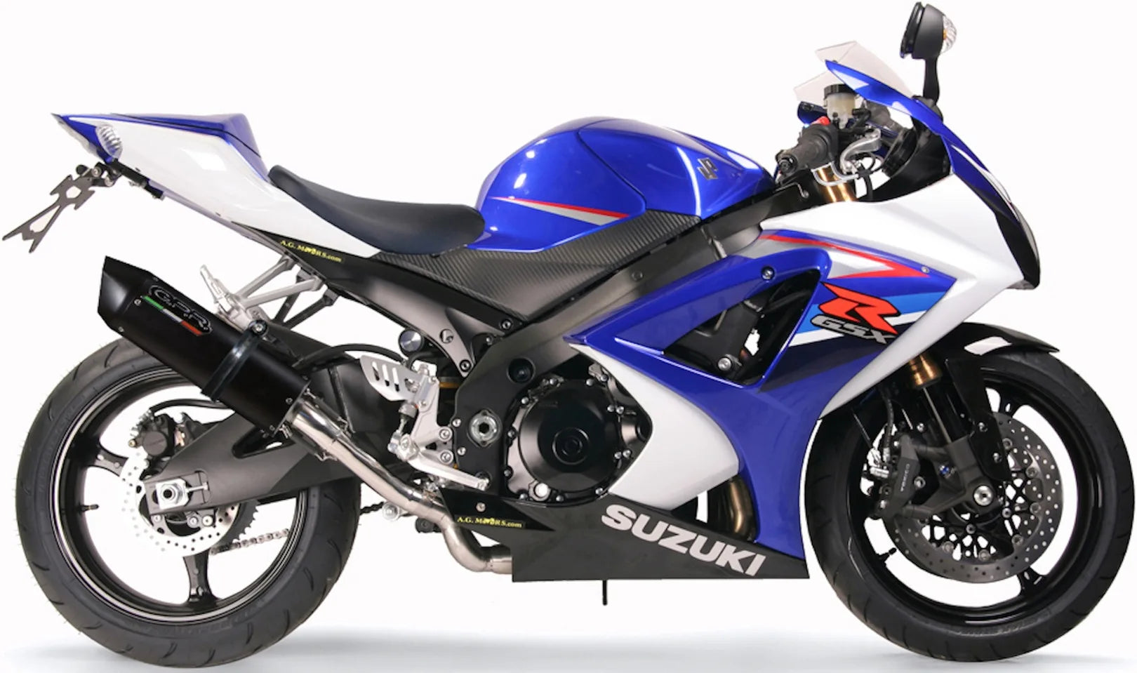 Doppelauspuffanlage Mit Geräuschzulassung Furore Alu Schwarz - Gpr Kompatibel Mit Suzuki Gsx-R 1000 K7 (2007-2008)