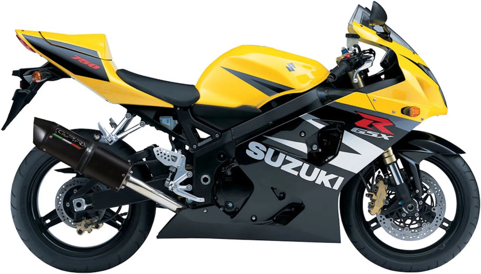 Katalysiertes Auspuffendstück Mit Geräuschzulassung Furore Alu Schwarz - Gpr Kompatibel Mit Suzuki Gsx-R 750 Srad (2004-2005)