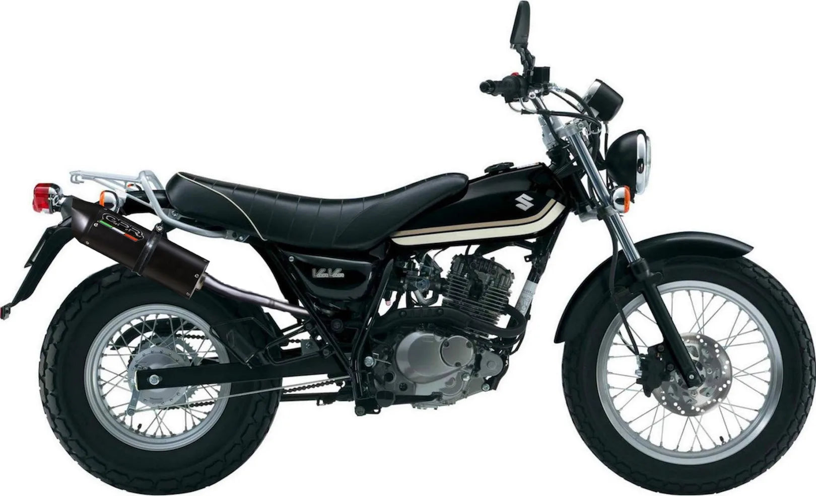 Auspuffendrohr Ohne Geräuschzulassung Furore Alu Schwarz - Gpr Kompatibel Mit Suzuki Rv 125 Van (2003-2017)
