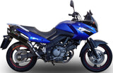 Catalytic Exhaust Tip With Sound Certification Furore Aluminium Black - Gpr Compatible With Suzuki V-Strom Dl 650 (2004-2011)