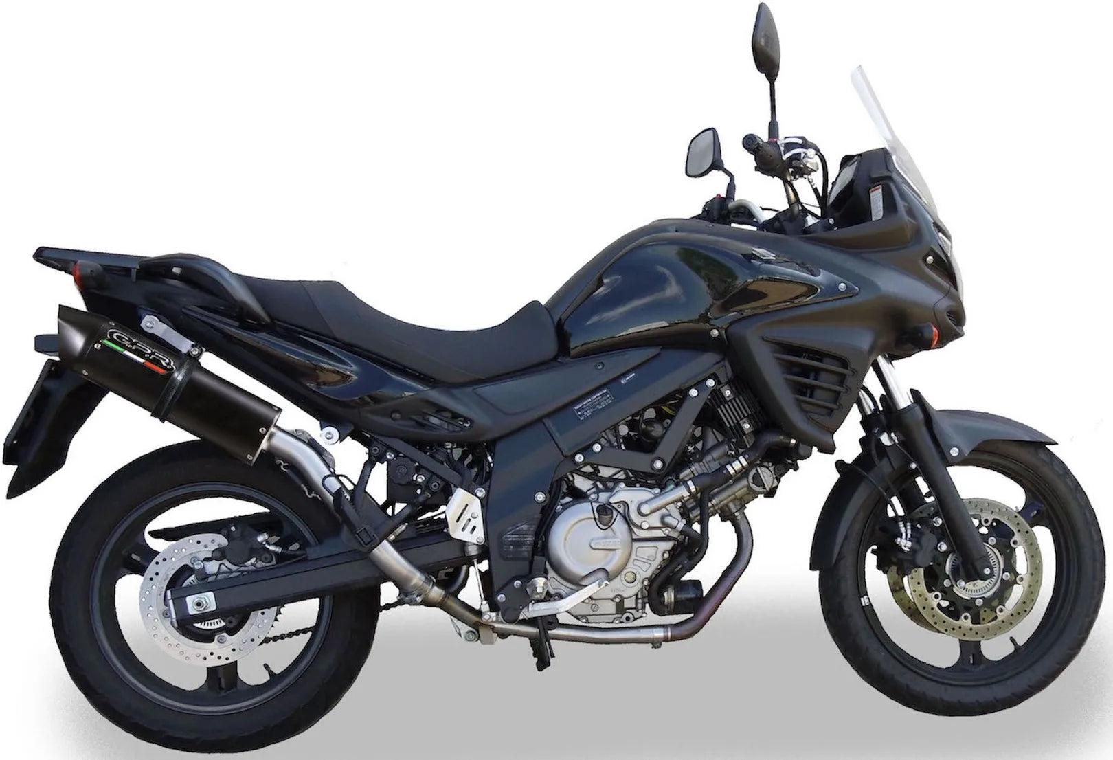 Katalysiertes Auspuffendstück Mit Geräuschzulassung Furore Alu Schwarz - Gpr Kompatibel Mit Suzuki V-Strom Dl 650 (2012-2016)