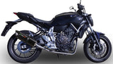 Complete Catalytic Exhaust System With Sound Certification Furore Aluminium Black - Gpr Compatible With Yamaha Mt-07 (2014-2016)