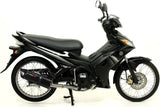 Komplette Auspuffanlage Ohne Katalysator Und Mit Geräuschzulassung Furore Alu Schwarz - Gpr Kompatibel Mit Yamaha T135 Spark Lc4V (2005-2012)