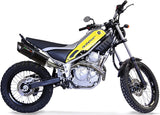 Komplette Auspuffanlage Ohne Katalysator Und Mit Geräuschzulassung Furore Alu Schwarz - Gpr Kompatibel Mit Yamaha Tricker 250 (2005-2008)