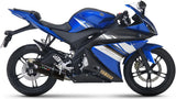 Komplette Auspuffanlage Ohne Katalysator Und Mit Geräuschzulassung Furore Alu Schwarz - Gpr Kompatibel Mit Yamaha Yzf-R 125 Ie (2014-2016)