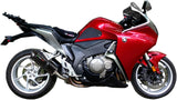 Auspuffendstück Mit Geräuschzulassung Furore Alu Schwarz - Gpr Kompatibel Mit Honda Vfr 1200 F Ie (2010-2016)