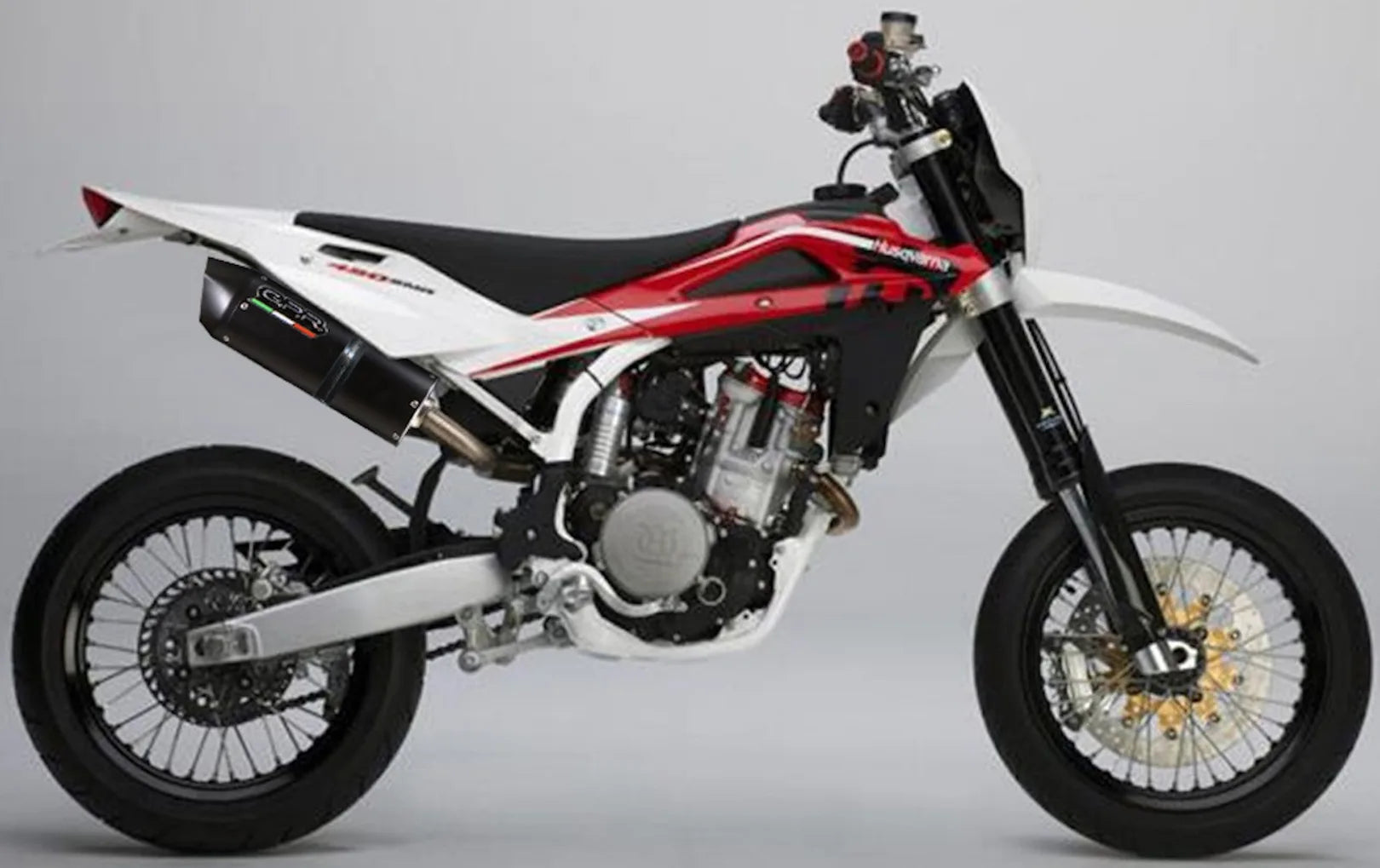 Auspuffendstück Mit Geräuschzulassung Furore Alu Schwarz - Gpr Kompatibel Mit Husqvarna Sm - Te 450 R (2004-2009)