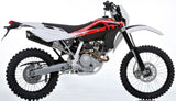 Komplette Auspuffanlage Ohne Katalysator Und Mit Geräuschzulassung Furore Alu Schwarz - Gpr Kompatibel Mit Husqvarna Te 125 4T (2010-2013)