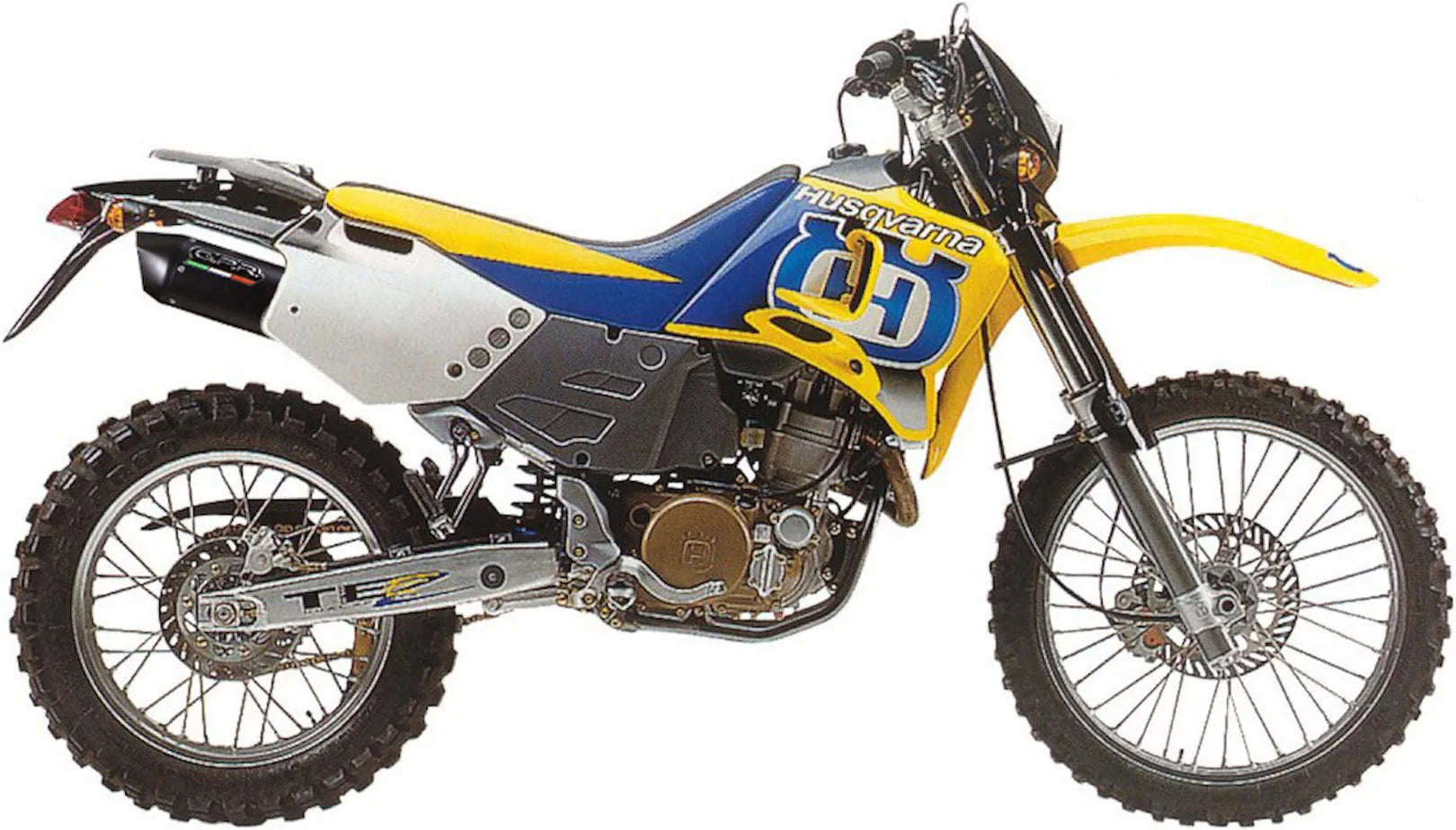 Auspuffendstück Mit Geräuschzulassung Furore Alu Schwarz - Gpr Kompatibel Mit Husqvarna Te 410 E - Sms (2000-2004)