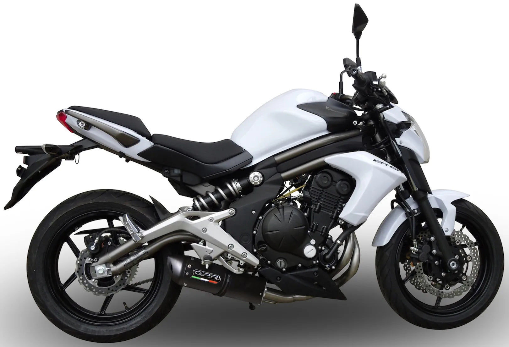 Katalysiertes Auspuffendstück Mit Geräuschzulassung Furore Alu Schwarz - Gpr Kompatibel Mit Kawasaki Er-6 F (2005-2011)