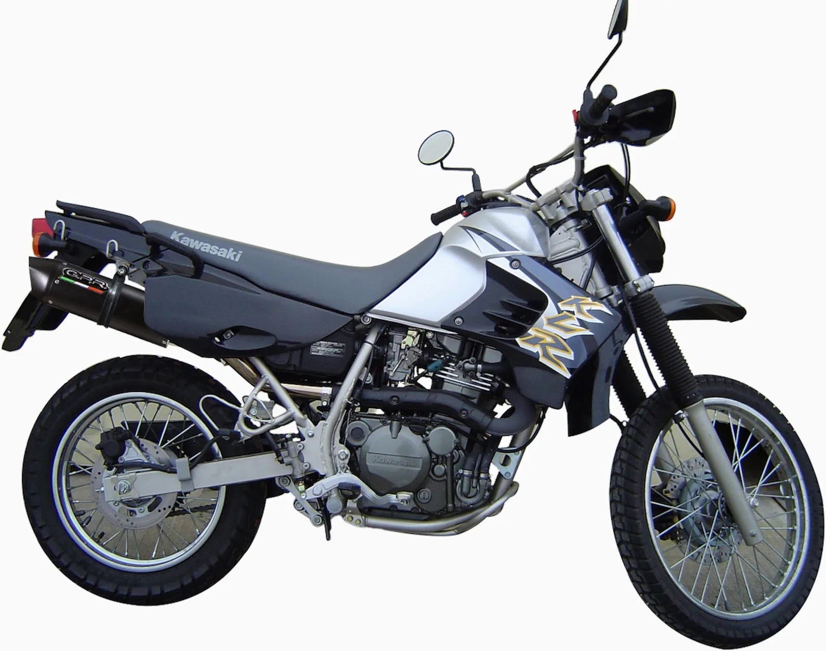 Auspuffendstück Mit Geräuschzulassung Furore Alu Schwarz - Gpr Kompatibel Mit Kawasaki Klr 600 (1985-2004)