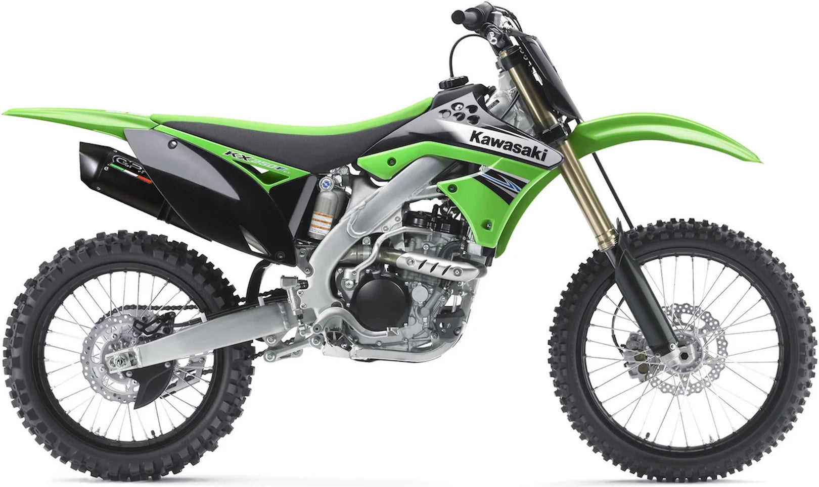 Komplette Auspuffanlage Ohne Katalysator Und Mit Geräuschzulassung Furore Alu Schwarz - Gpr Kompatibel Mit Kawasaki Kx 250 F (2004-2008)