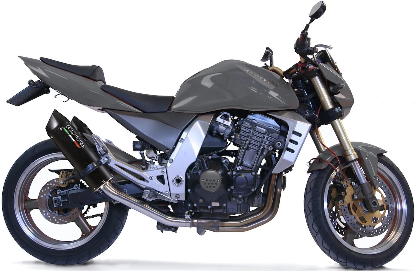 Doppelauspuffanlage Mit Katalysator Und Geräuschzulassung Furore Alu Schwarz - Gpr Kompatibel Mit Kawasaki Z 1000 (2003-2006)