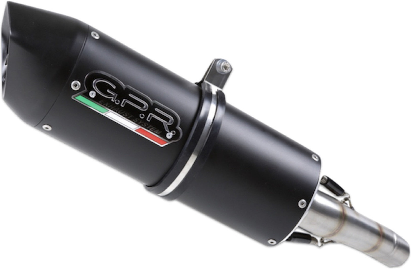 Exhaust Tip With Noise Certification Furore Evo4 Aluminium Black - Gpr Compatible With Voge Brivido 500 R (2021-2022)