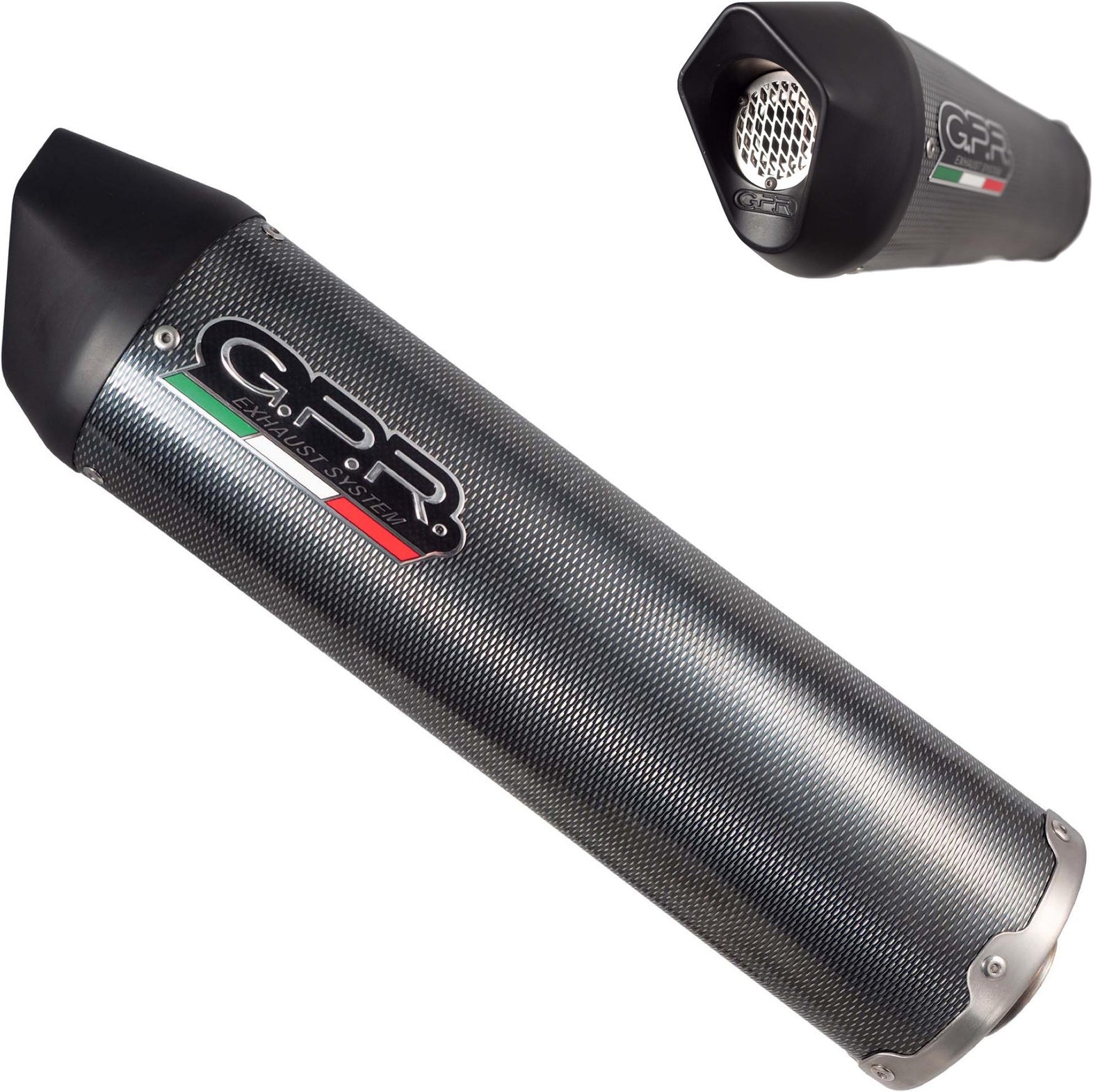 Exhaust Tip With Noise Certification Furore Evo4 Carbon Look - Gpr Compatible With Voge Brivido 500 R (2021-2022)