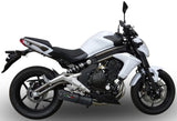 Katalysiertes Auspuffendstück Mit Geräuschzulassung Ghisa Edelstahl Schwarz - Gpr Kompatibel Mit Kawasaki Er-6 F (2005-2011)