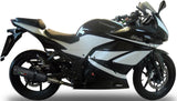 Auspuffendstück Mit Geräuschzulassung Ghisa Edelstahl Schwarz - Gpr Kompatibel Mit Kawasaki Ninja 250 R (2007-2014)