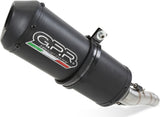 Exhaust Tip With Noise Certification Ghisa Black Stainless Steel - Gpr Compatible With Moto Guzzi Stelvio 1200 4V (2008-2010)