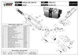 Exhaust Tip With Noise Certification Suono Stainless Steel Carbon - Mivv Compatible With Honda Cbr 1000 Rr (2008-2013)