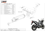 Auspuffendstück Mit Geräuschzulassung Speed Edge Stahl Schwarz Carbon - Mivv Kompatibel Mit Honda Crosstourer 1200 (2012-2020)