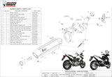 Auspuffendstück Mit Geräuschzulassung Suono Edelstahl Carbon - Mivv Kompatibel Mit Honda Nc 750 X (2014-2015)