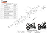Exhaust Tip With Noise Certification Suono Stainless Steel Carbon - Mivv Compatible With Honda Integra 700 (2012-2013)