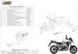 Auspuffendstück Mit Geräuschzulassung Oval Titan Carbon - Mivv Kompatibel Mit Honda Crossrunner (2015-2020)