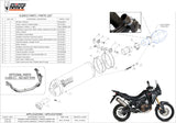 Auspuffendstück Mit Geräuschzulassung Oval Titan Carbon - Mivv Kompatibel Mit Honda Crf 1000 L Africa Twin (2016-2019)