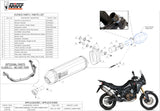Complete Non-Catalytic Exhaust System With Sound Certification Speed Edge Steel Black Carbon - Mivv Compatible With Honda Crf 1000 L Africa Twin (2016-2019)