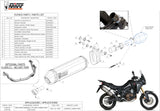 Komplette Auspuffanlage Ohne Katalysator Und Mit Geräuschzulassung Speed Edge Stahl Schwarz Carbon - Mivv Kompatibel Mit Honda Crf 1000 L Africa Twin (2016-2019)